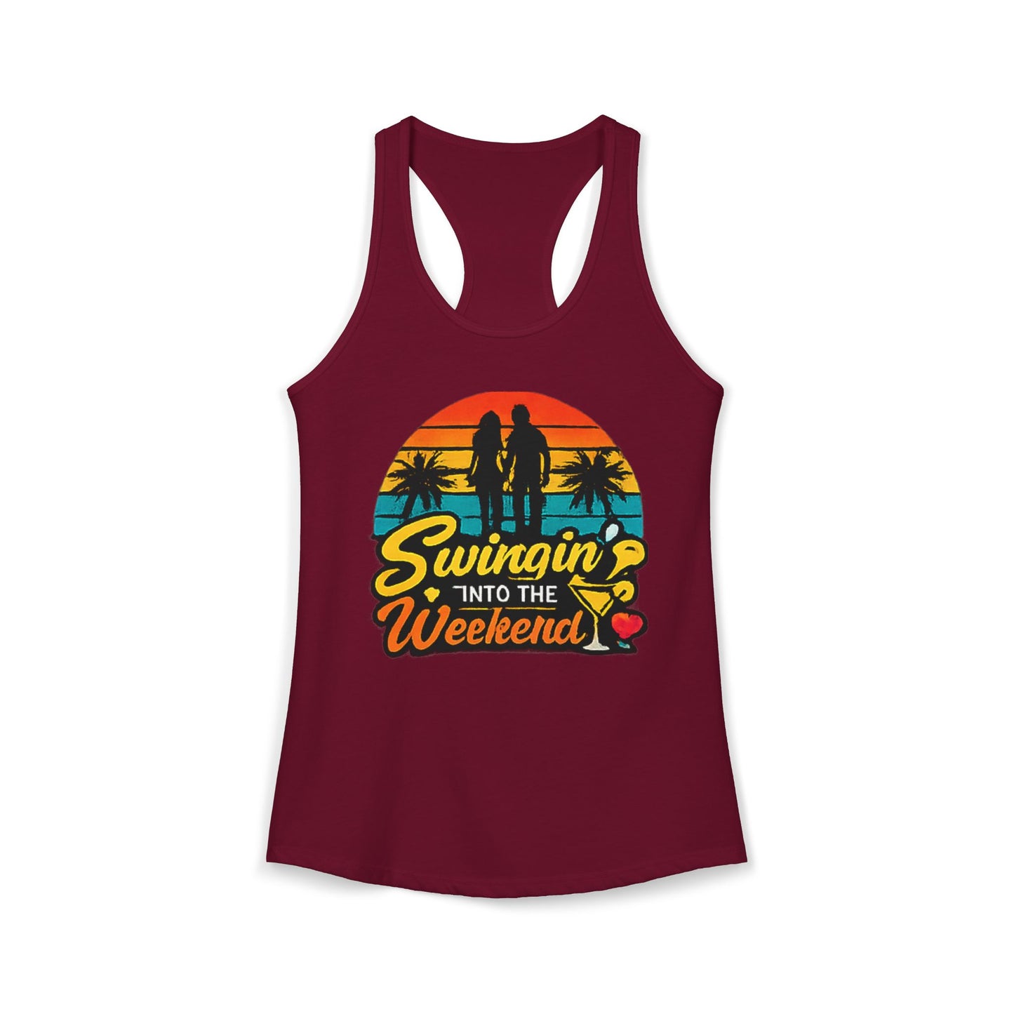 Swingin' Into the Weekend Racerback Tank Top
