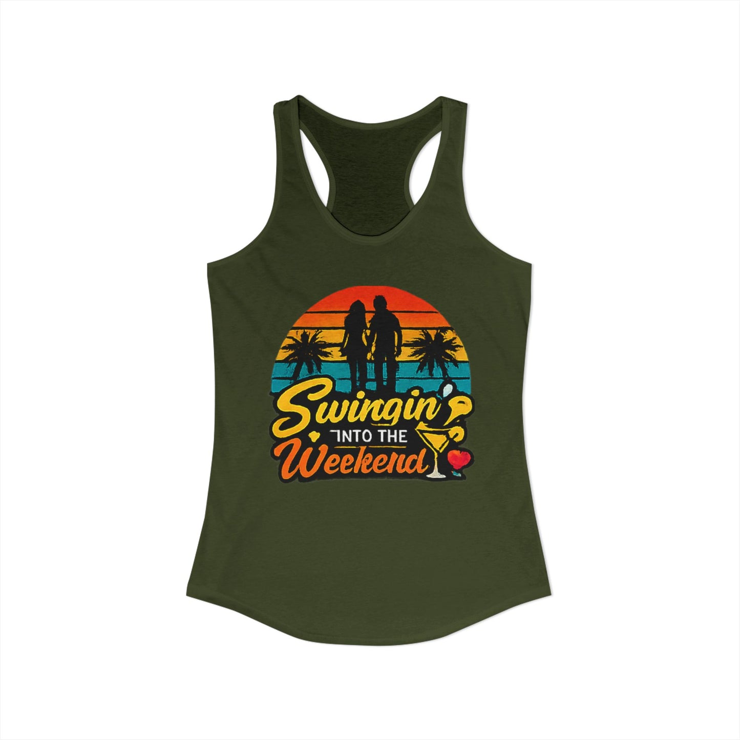 Swingin' Into the Weekend Racerback Tank Top