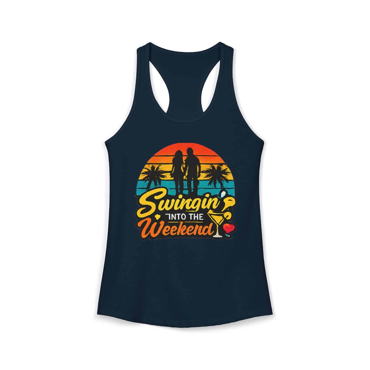 Swingin' Into the Weekend Racerback Tank Top