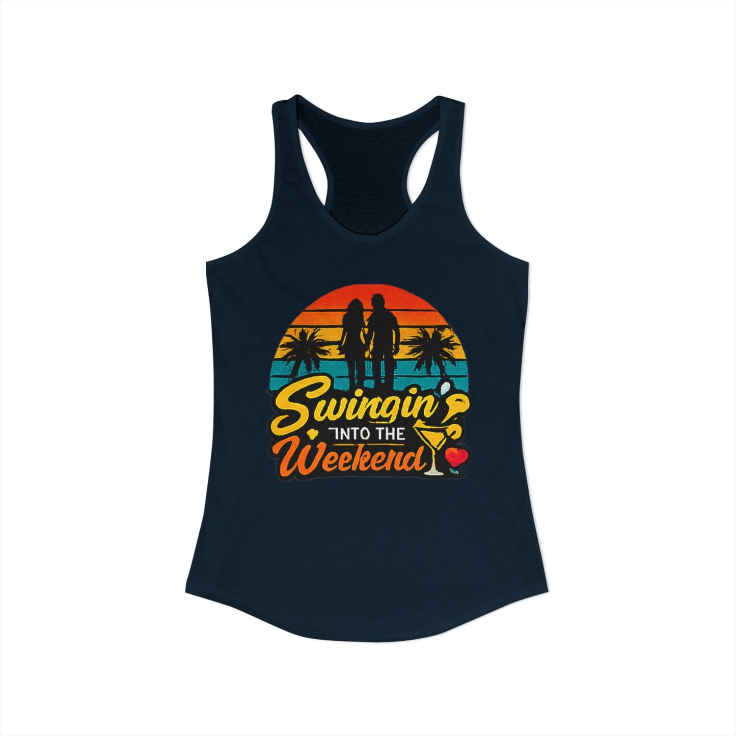Swingin' Into the Weekend Racerback Tank Top