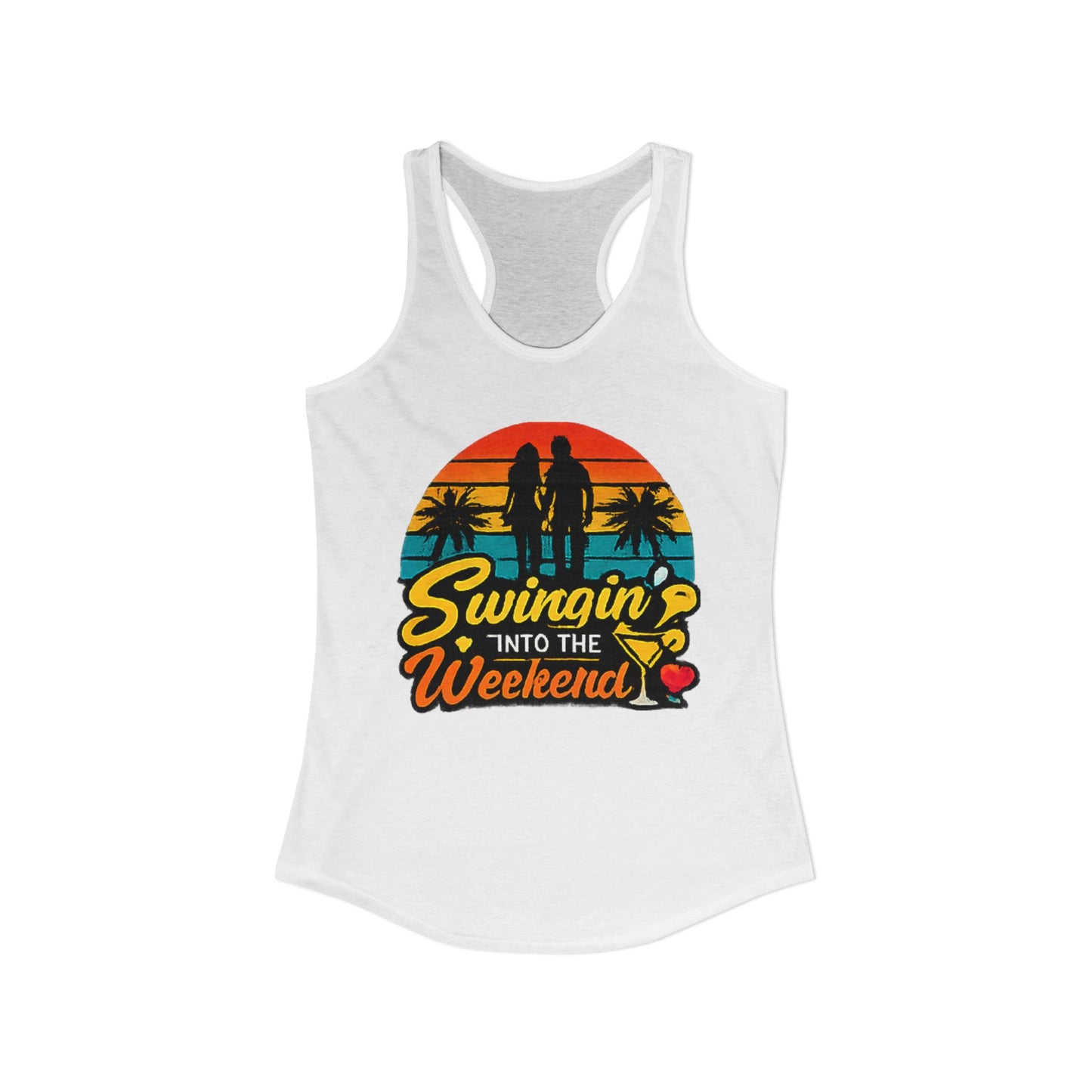 Swingin' Into the Weekend Racerback Tank Top