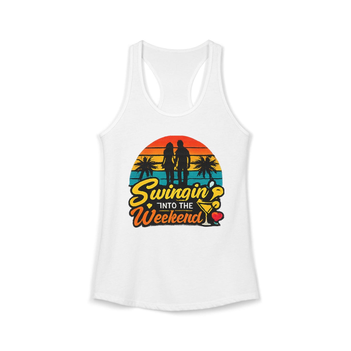 Swingin' Into the Weekend Racerback Tank Top