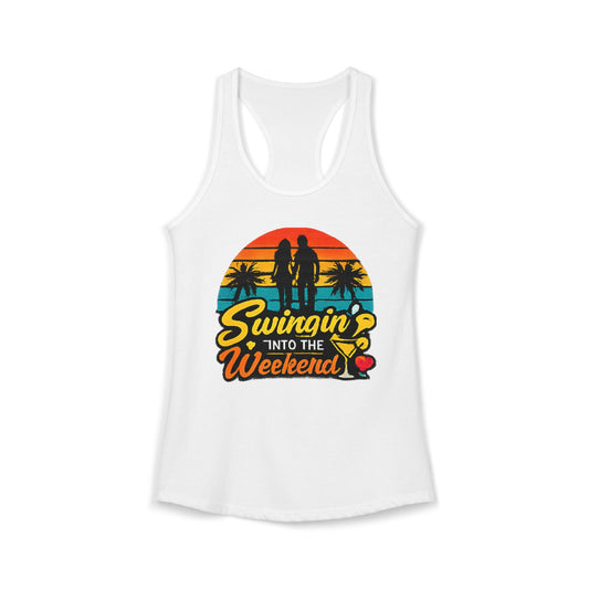 Swingin' Into the Weekend Racerback Tank Top