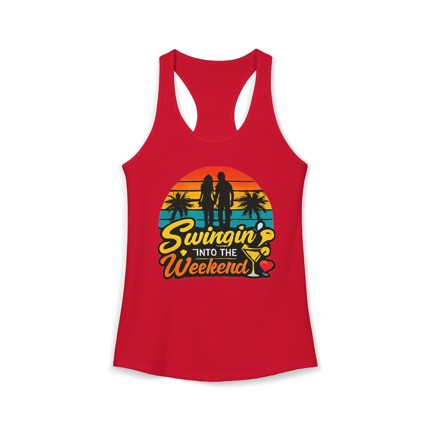 Swingin' Into the Weekend Racerback Tank Top